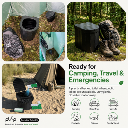 PlopEco® Go Portable Camping Toilet Kit