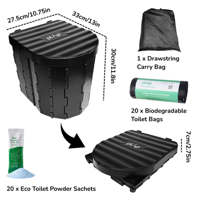 PlopEco® Go Portable Camping Toilet Kit